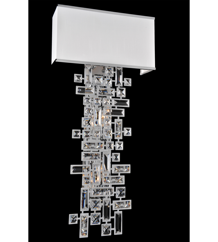 allegri 027620 vermeer 6 light wall bracket in chrome