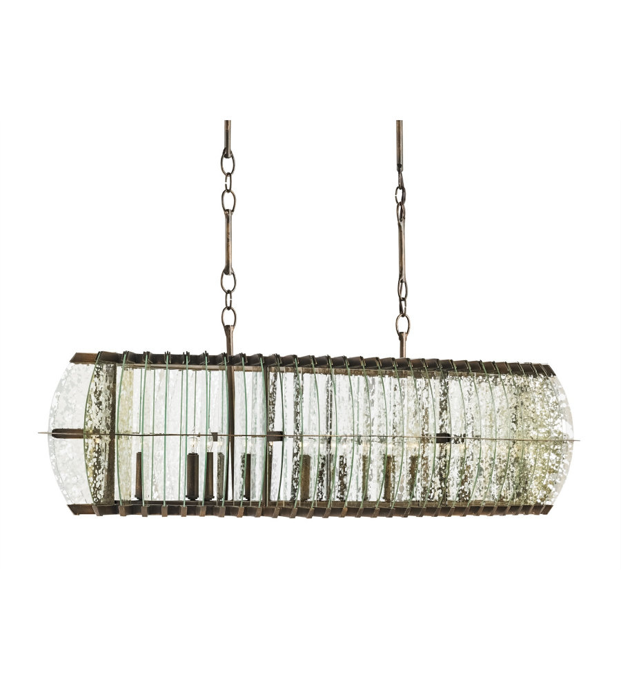 Currey Company 9034 Zanzibar Rectangular Chandelier In Light Currey Company 9034 Zanzibar Rectangular Chandelier In Light Bronze Gold Raj Mirror Foundrylighting Com