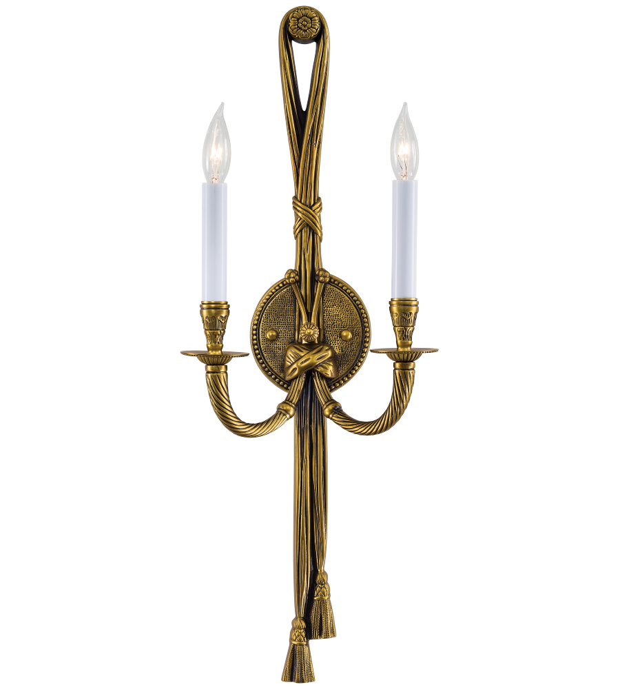 Metropolitan N682b Antique Gold 2 Light Wall Sconce FoundryLighting.com