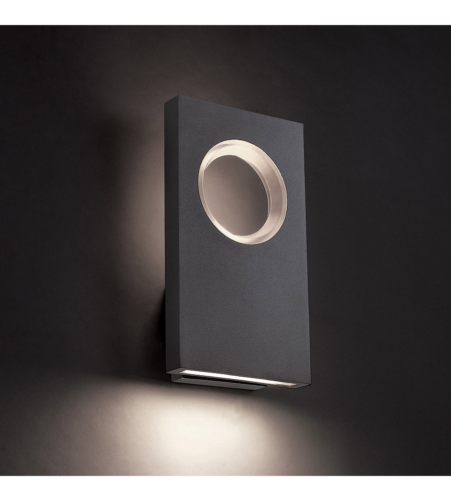 modern forms ws w5116 gh void led outdoor wall light in graphite