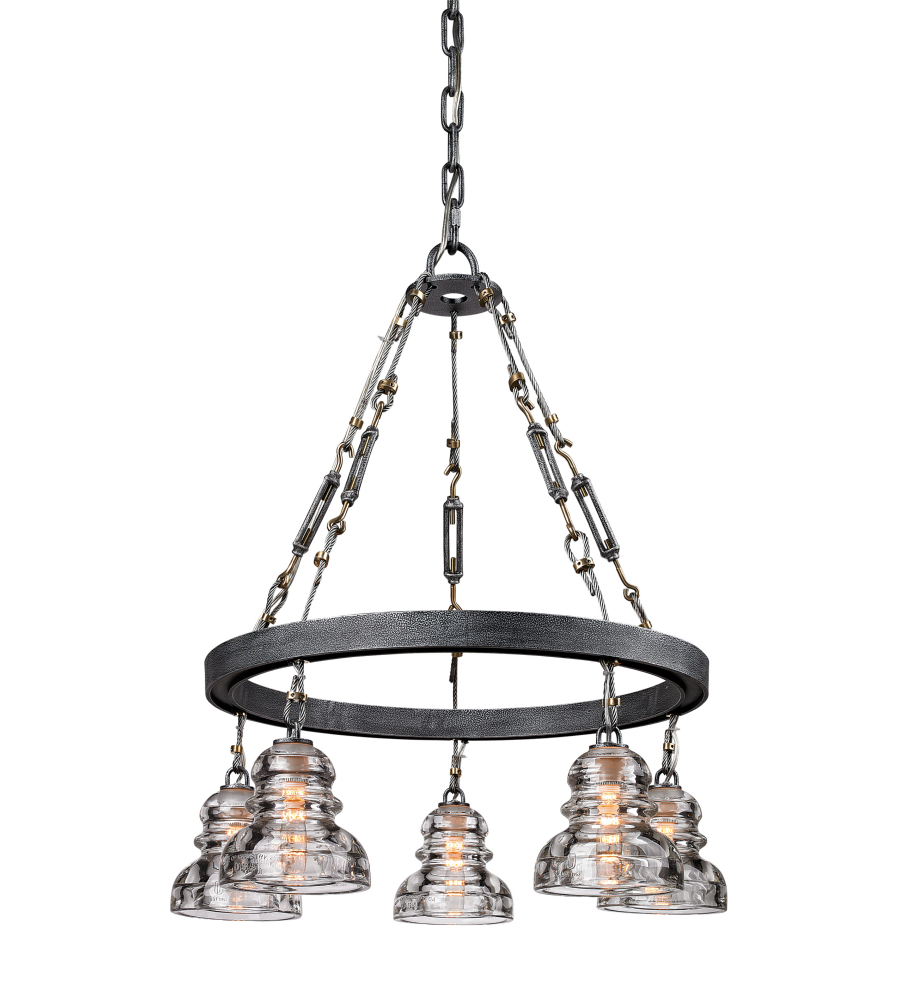 Troy Lighting F3135 Menlo Park 5 Light Chandelier In Old Silver Troy Lighting F3135 Menlo Park 5 Light Chandelier In Old Silver Foundrylighting Com