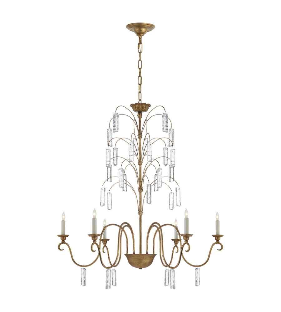 Visual Comfort Chc 5380gi Cg E F Chapman Traditional Multi Arm Visual Comfort Chc 5380gi Cg E F Chapman Traditional Multi Arm Branch Chandelier In Gilded Iron With Glass Foundrylighting Com