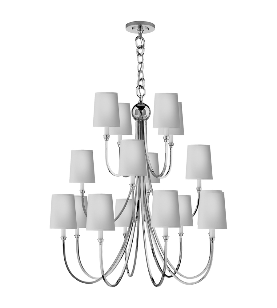 Visual Comfort Tob 5019bz Np Thomas O Brien Modern Reed Extra Large Visual Comfort Tob 5019bz Np Thomas O Brien Modern Reed Extra Large Chandelier In Bronze With Natural Paper Shades Foundrylighting Com