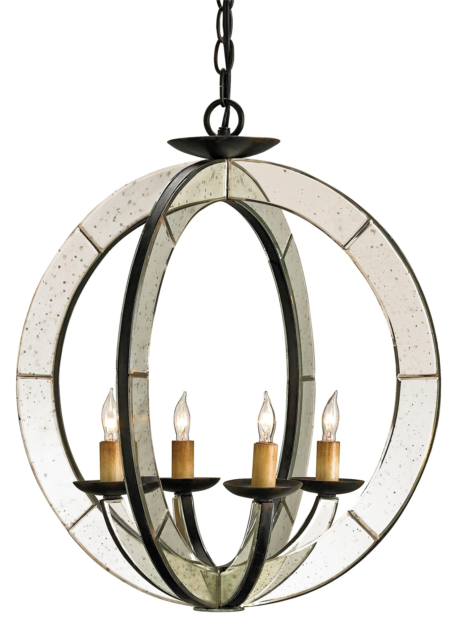 Currey Company 9400 Meridian Chandelier In Old Iron Antique Mirror Currey Company 9400 Meridian Chandelier In Old Iron Antique Mirror