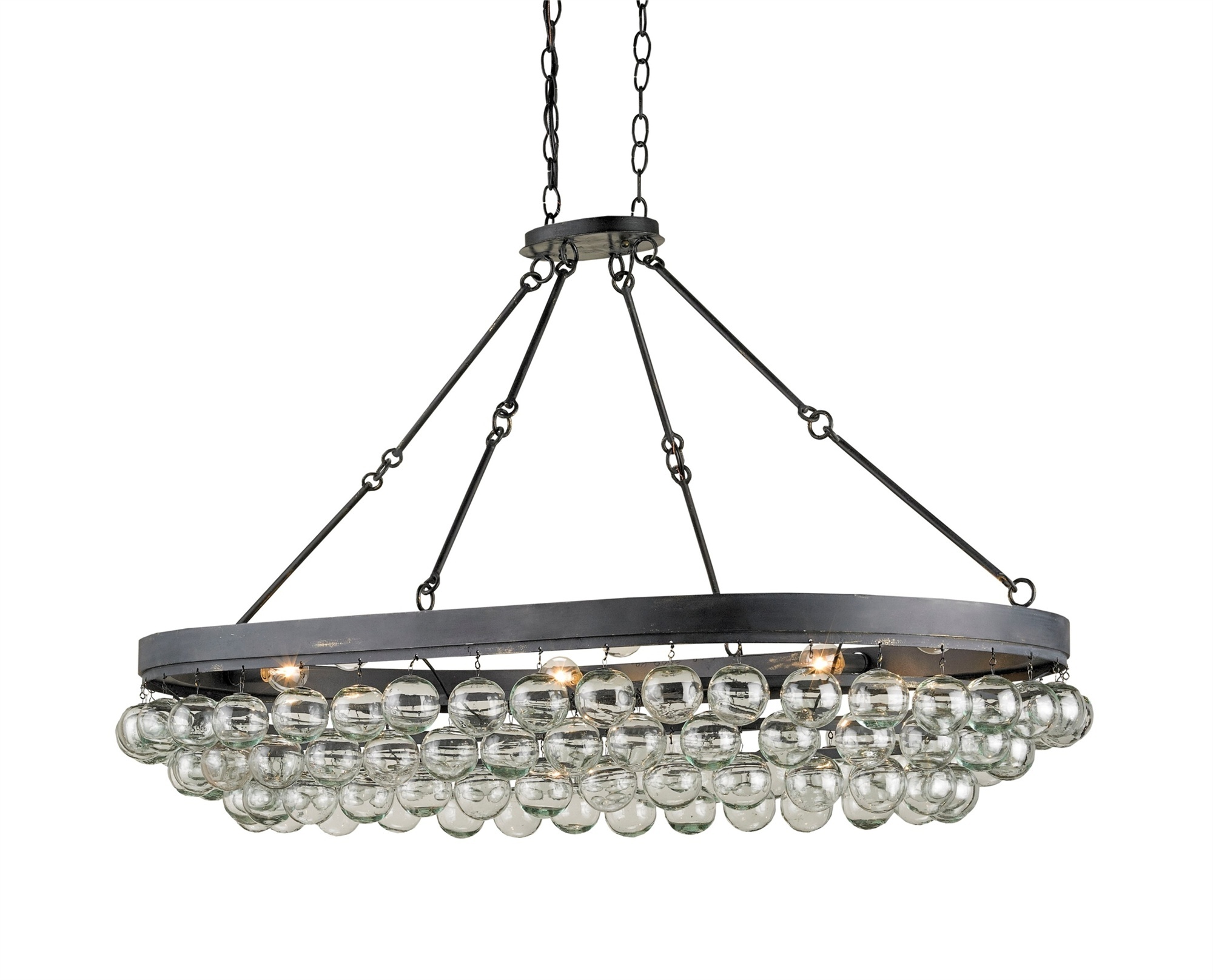 Currey & Company 9888 Balthazar Oval Ceiling Mount In French Black ... Currey & Company 9888 Balthazar Oval Ceiling Mount In French Black ...
