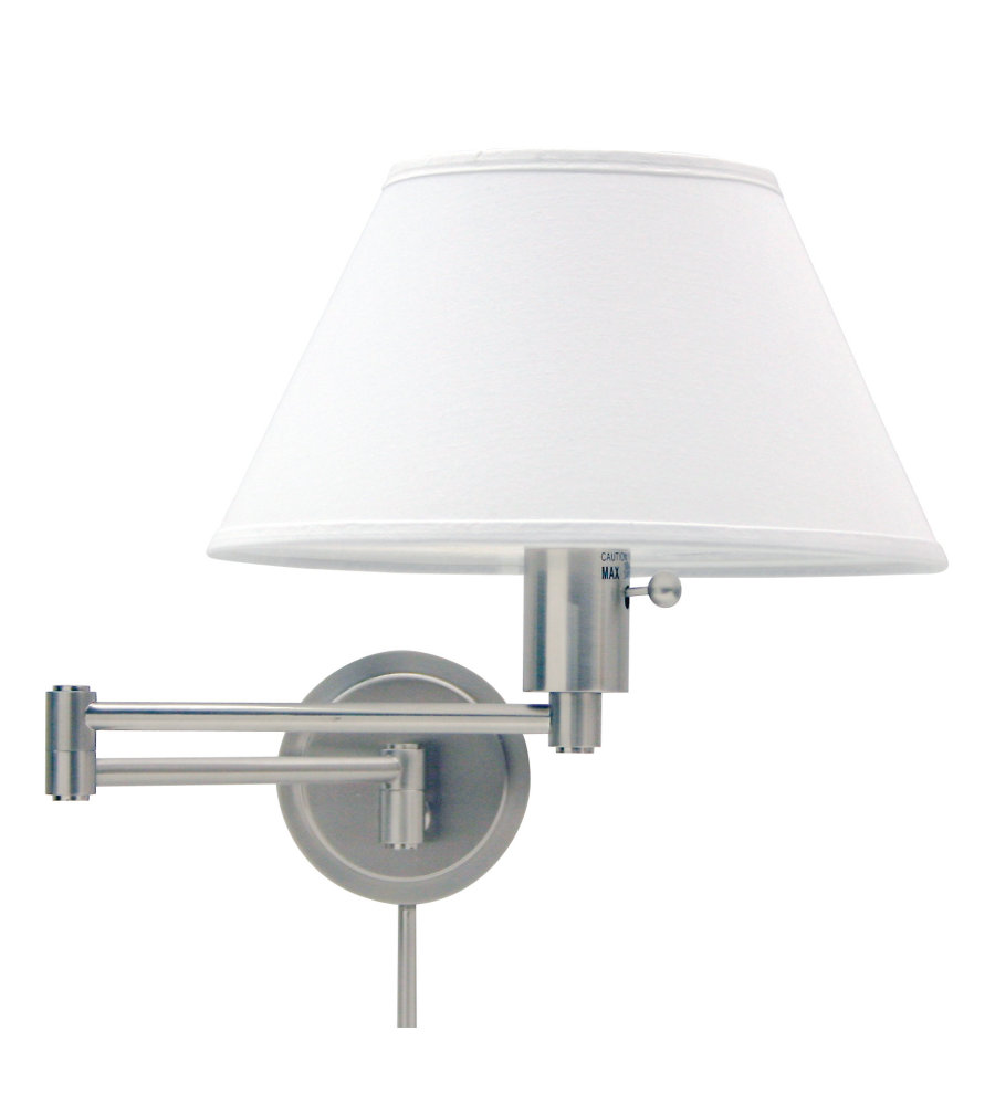 House Of Troy Ws14-52 1 Light Home/Office Wall Swing Satin Nickel In Satin Nickel ...
