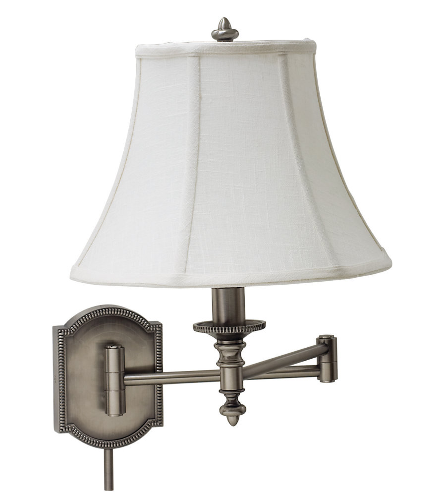 House Of Troy Ws761-As 1 Light Wall Swing Arm Lamp In Antique Silver In Antique Silver ...
