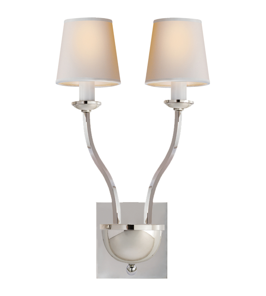 Visual Comfort CHD 1168PN E. F. Chapman Normandy Two-Light Sconce in Polished Nickel ... Visual Comfort CHD 1168PN E. F. Chapman Normandy Two-Light Sconce in Polished Nickel ...